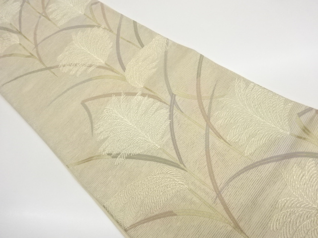 JAPANESE FUKURO OBI FOR SUMMER / WOVEN PLANTS